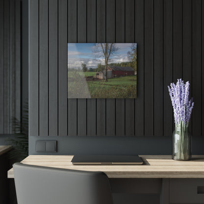 U R There Photography West Oregon Road Hidden Red IV Rustic Farmhouse Acrylic Wall Print