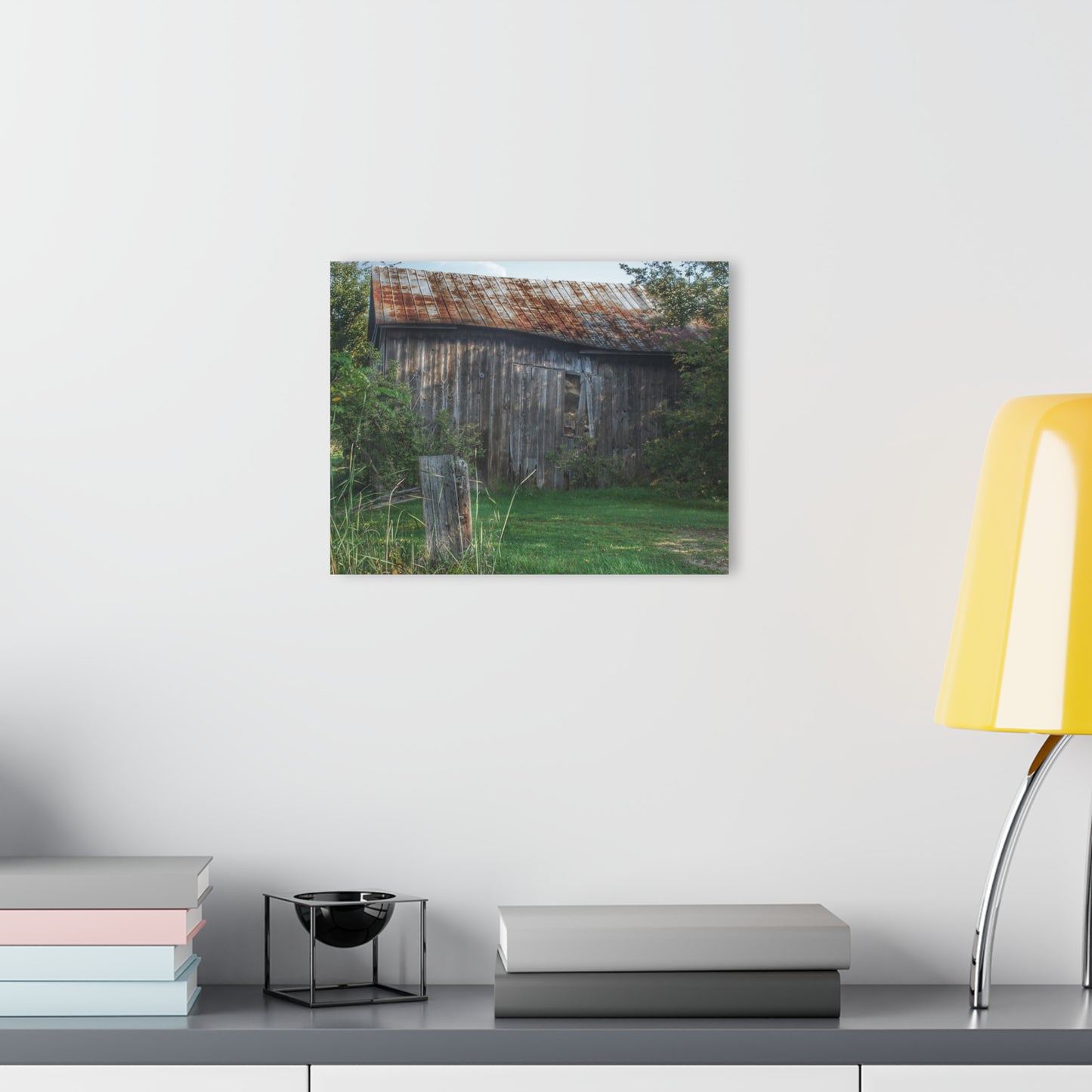 U R There Photography Rusted Grey Rustic Farmhouse Acrylic Wall Print