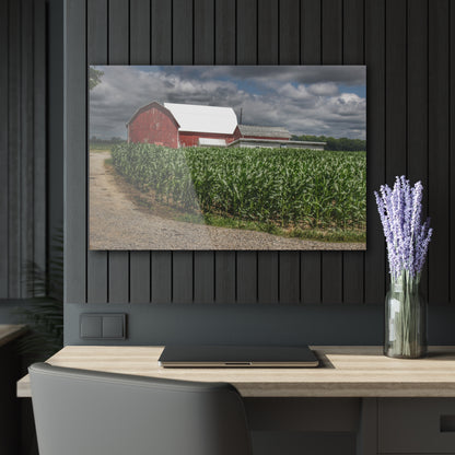 U R There Photography Millington Road Reds Rustic Farmhouse Acrylic Wall Print