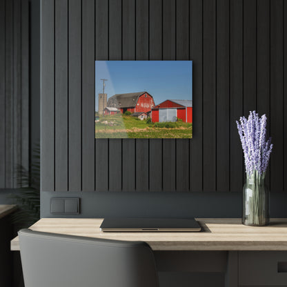 U R There Photography Greenwood Road Red I Rustic Farmhouse Acrylic Wall Print