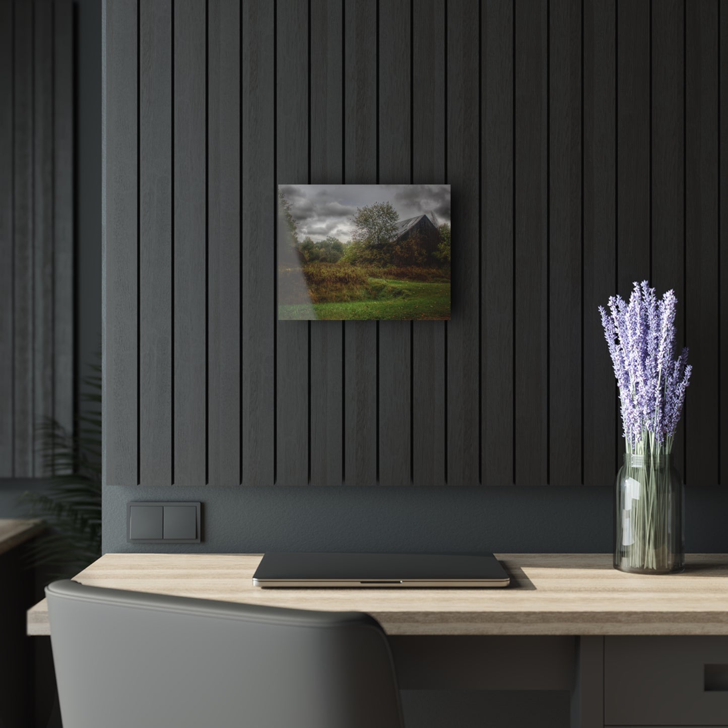 U R There Photography Day of Grey Rustic Farmhouse Acrylic Wall Print