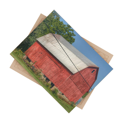 U R There Photography Belsay Road Red Rustic Farmhouse Decorative Ceramic Tile