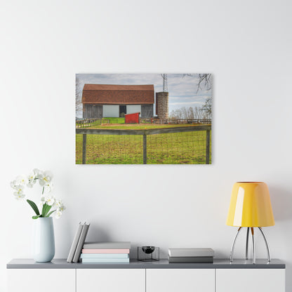 U R There Photography North Vassar Road Grey Rustic Farmhouse Acrylic Wall Print