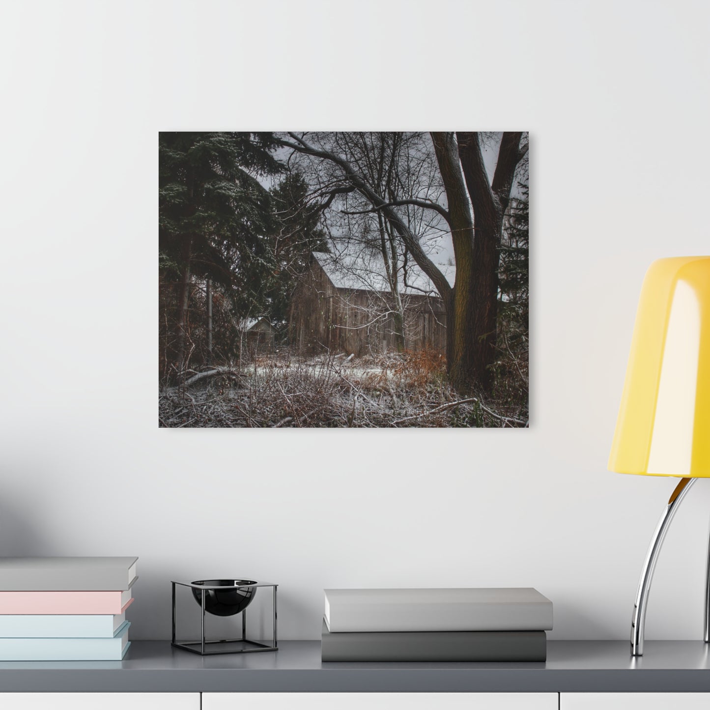 U R There Photography Willard Road Hidden Grey Rustic Farmhouse Acrylic Wall Print