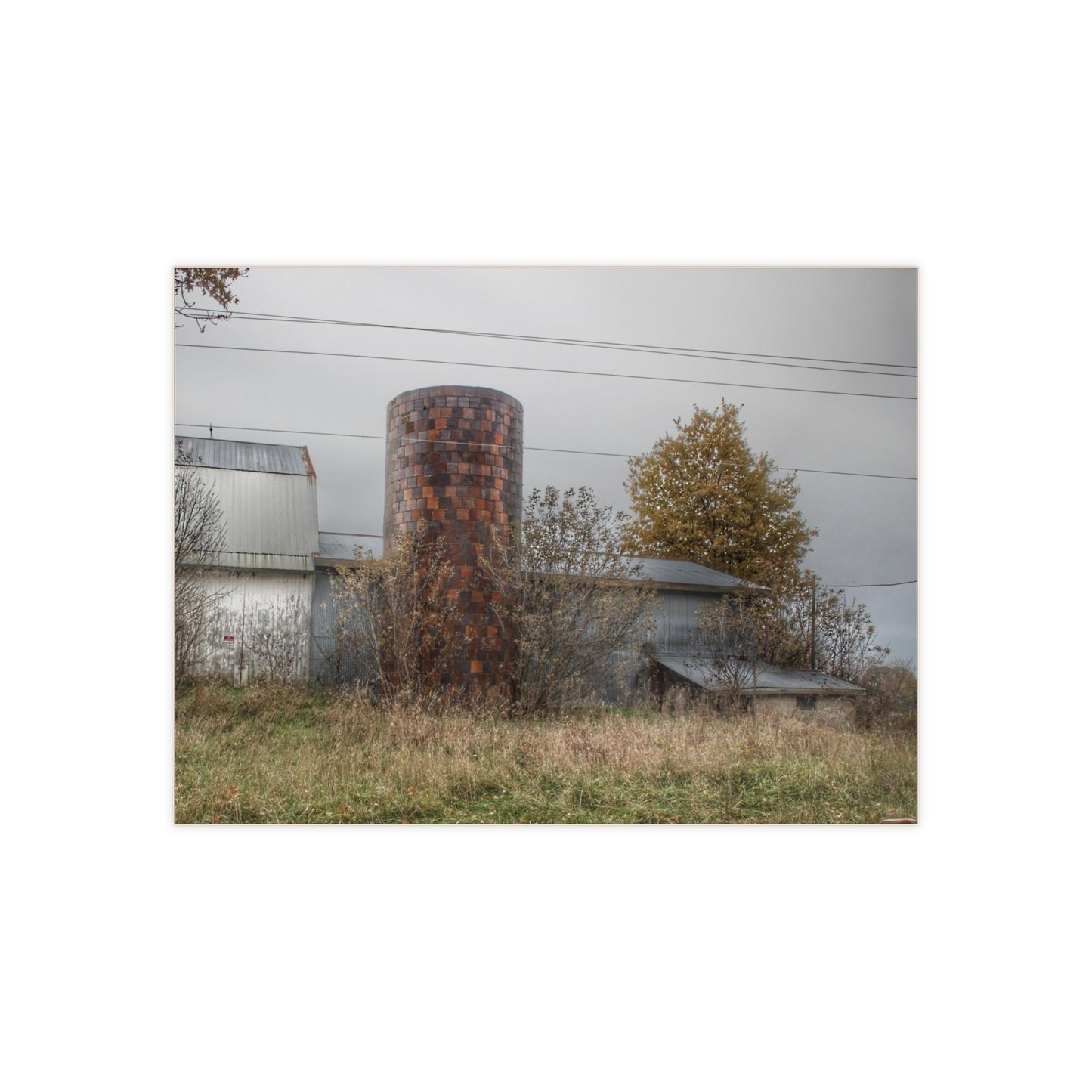 U R There Photography Bordman Road Grey Rustic Farmhouse Decorative Ceramic Tile