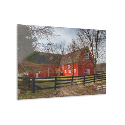 U R There Photography Thornville Road Red Rustic Farmhouse Acrylic Wall Print