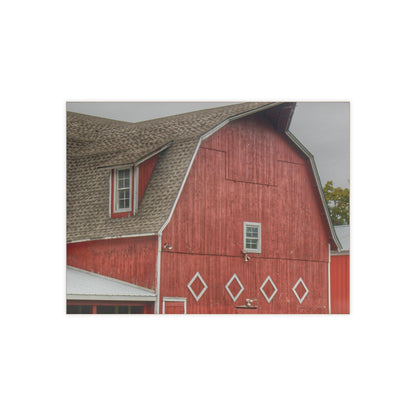 U R There Photography Brauer Road Red Rustic Farmhouse Decorative Ceramic Tile