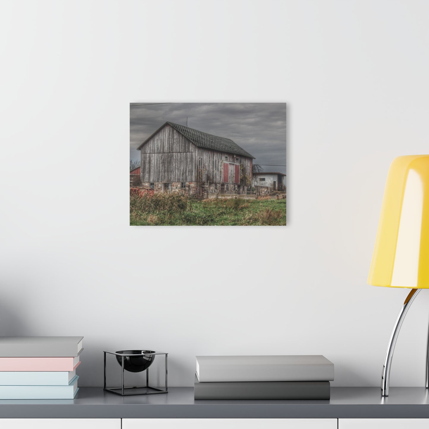 U R There Photography Swaffer Road Grey Rustic Farmhouse Acrylic Wall Print