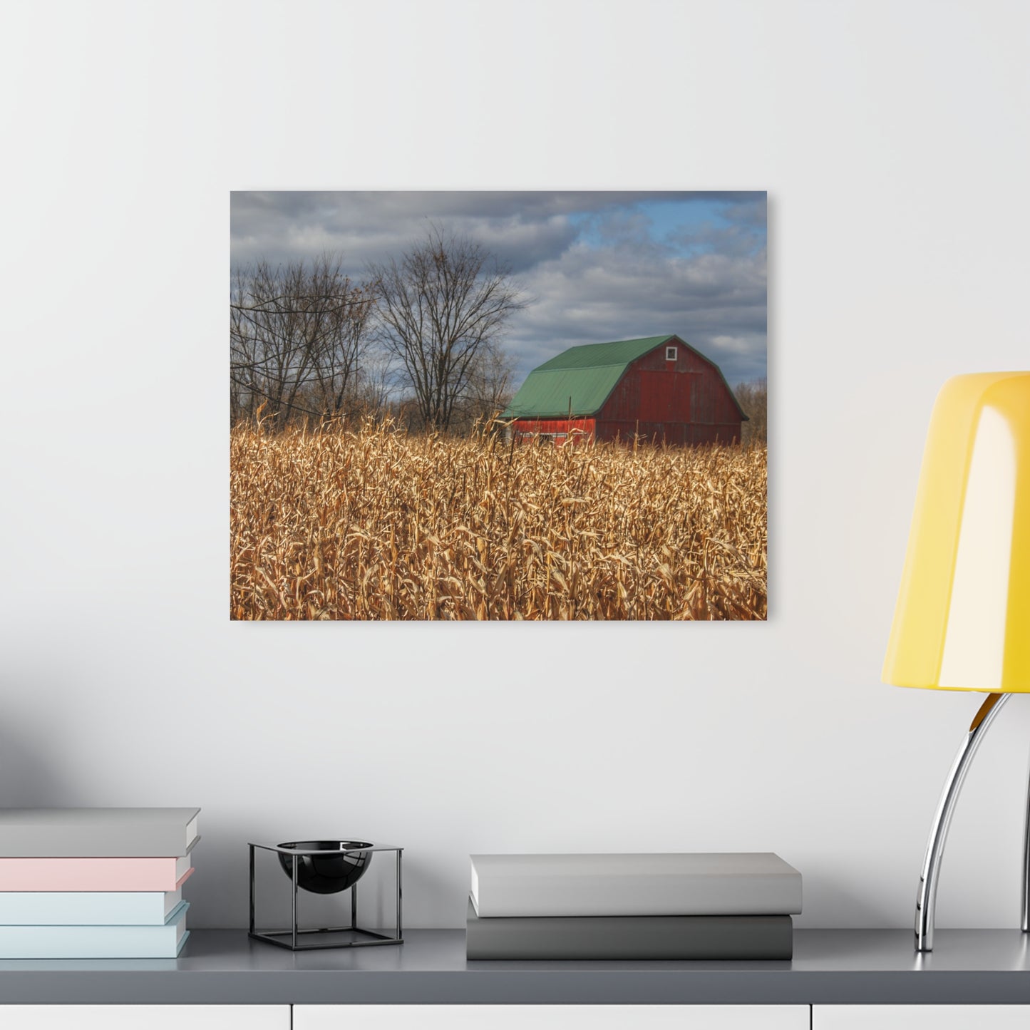 U R There Photography North Force Road Hidden Red Rustic Farmhouse Acrylic Wall Print