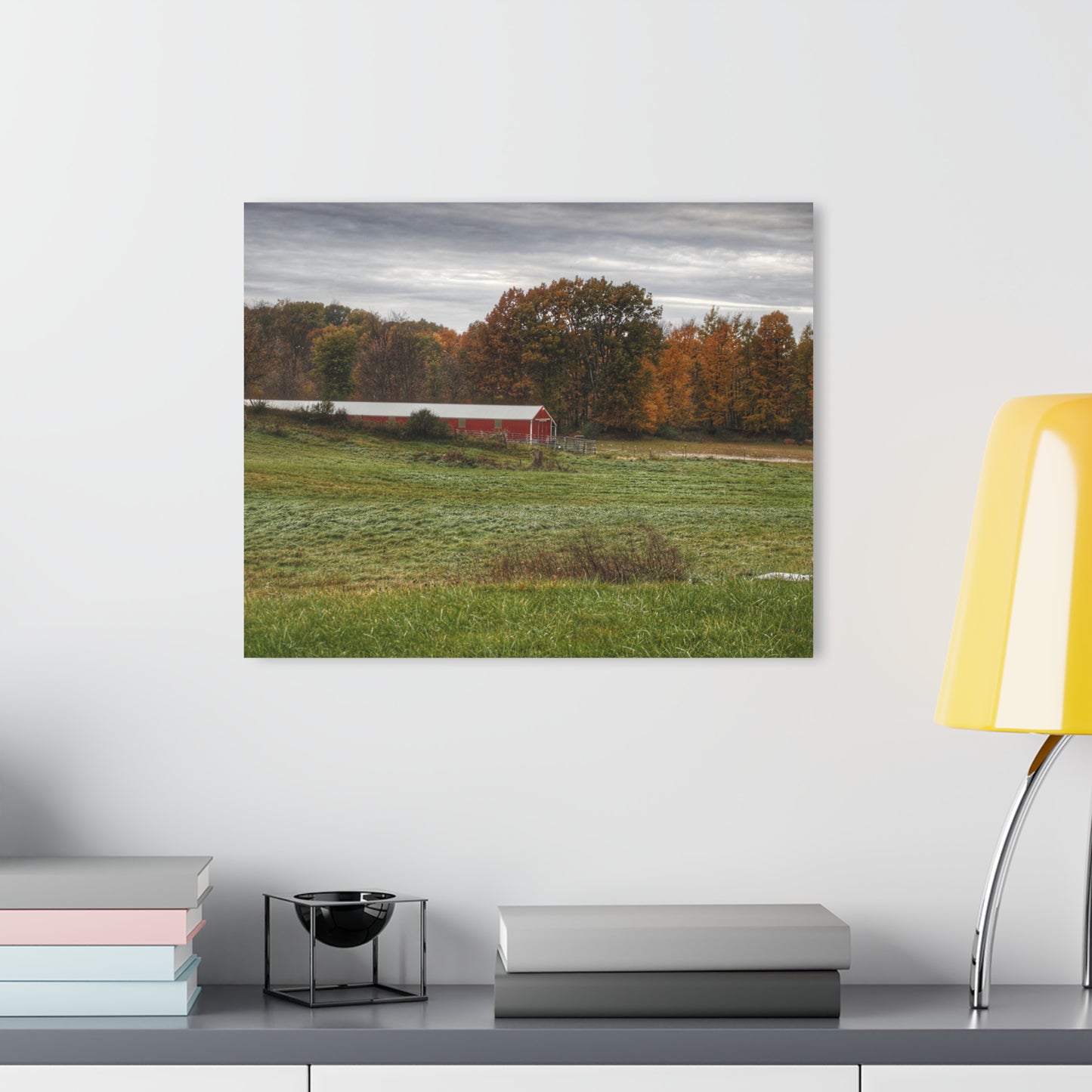 Barn Boutique Modern Farmhouse Acrylic Wall Print| Bronson Lake Road Hidden Red I