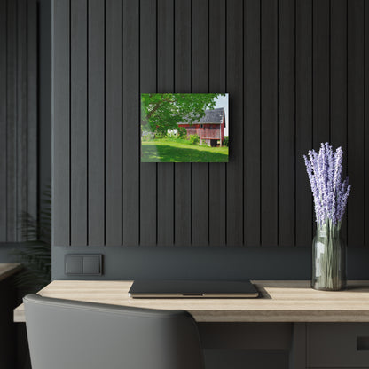 U R There Photography Colwood Road Red Rustic Farmhouse Acrylic Wall Print