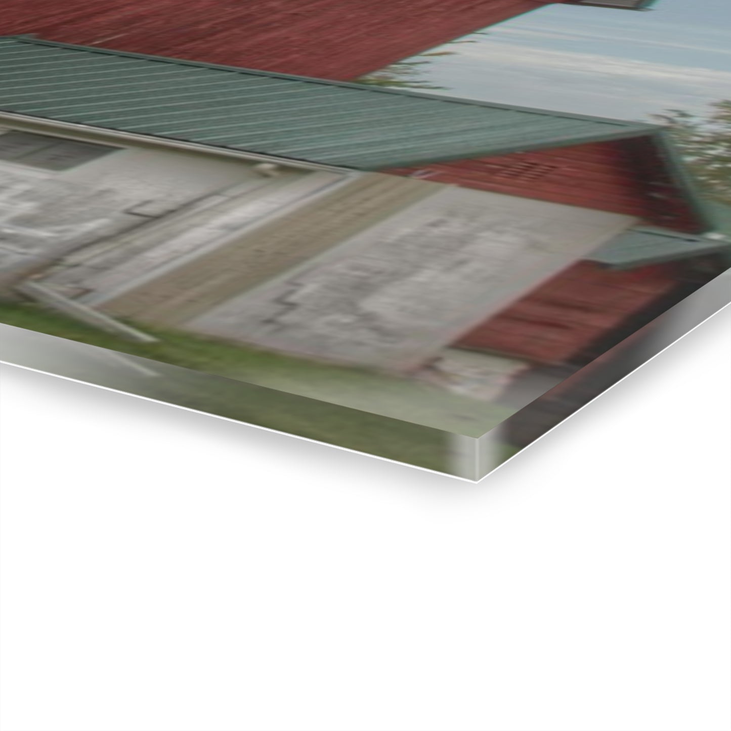 U R There Photography Elmwood Road Red I Rustic Farmhouse Acrylic Wall Print