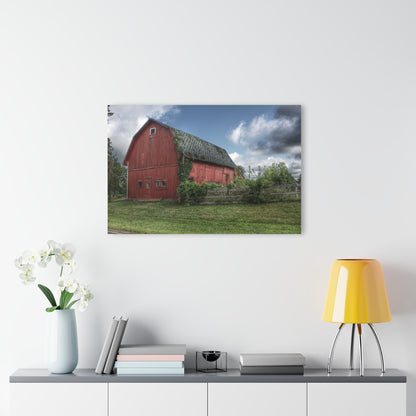 U R There Photography Hegal Road Old Red I Rustic Farmhouse Acrylic Wall Print
