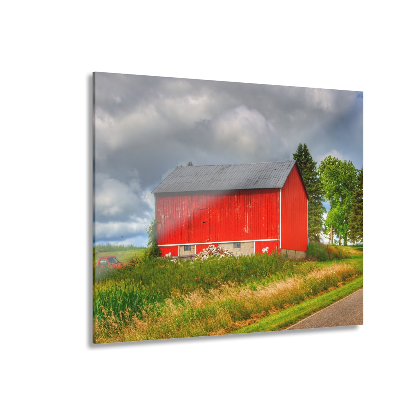 U R There Photography West Brown Horse Barn Rustic Farmhouse Acrylic Wall Print