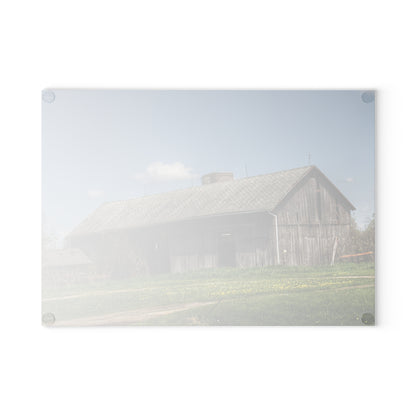 U R There Photography Wilder Road Grey II Rustic Farmhouse Tempered-Glass Cutting Board