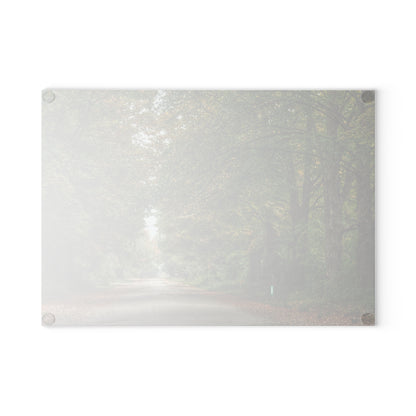 U R There Photography Country Roads in Millington Rustic Farmhouse Tempered-Glass Cutting Board