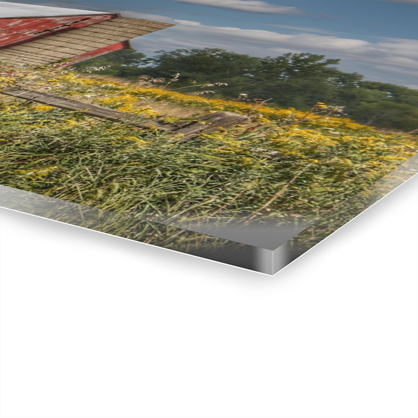 U R There Photography Nettney Road Red Rustic Farmhouse Acrylic Wall Print