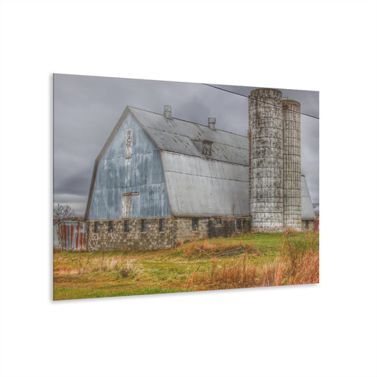 U R There Photography Daley Road Grey III Rustic Farmhouse Acrylic Wall Print