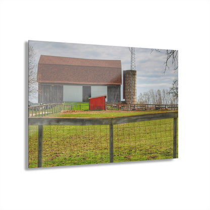 U R There Photography North Vassar Road Grey Rustic Farmhouse Acrylic Wall Print
