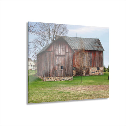 U R There Photography Millington Road Stone Grey Rustic Farmhouse Acrylic Wall Print