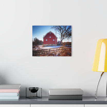 U R There Photography Groveland Red Rustic Farmhouse Acrylic Wall Print