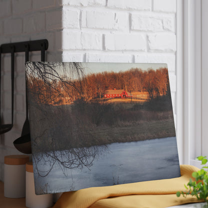 U R There Photography Hidden in Leonard Rustic Farmhouse Tempered-Glass Cutting Board
