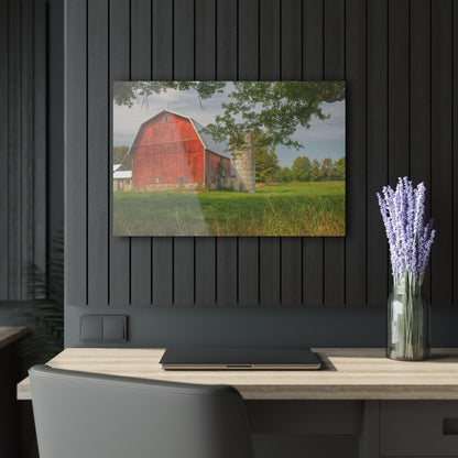 U R There Photography Crawford Road Red I Rustic Farmhouse Acrylic Wall Print