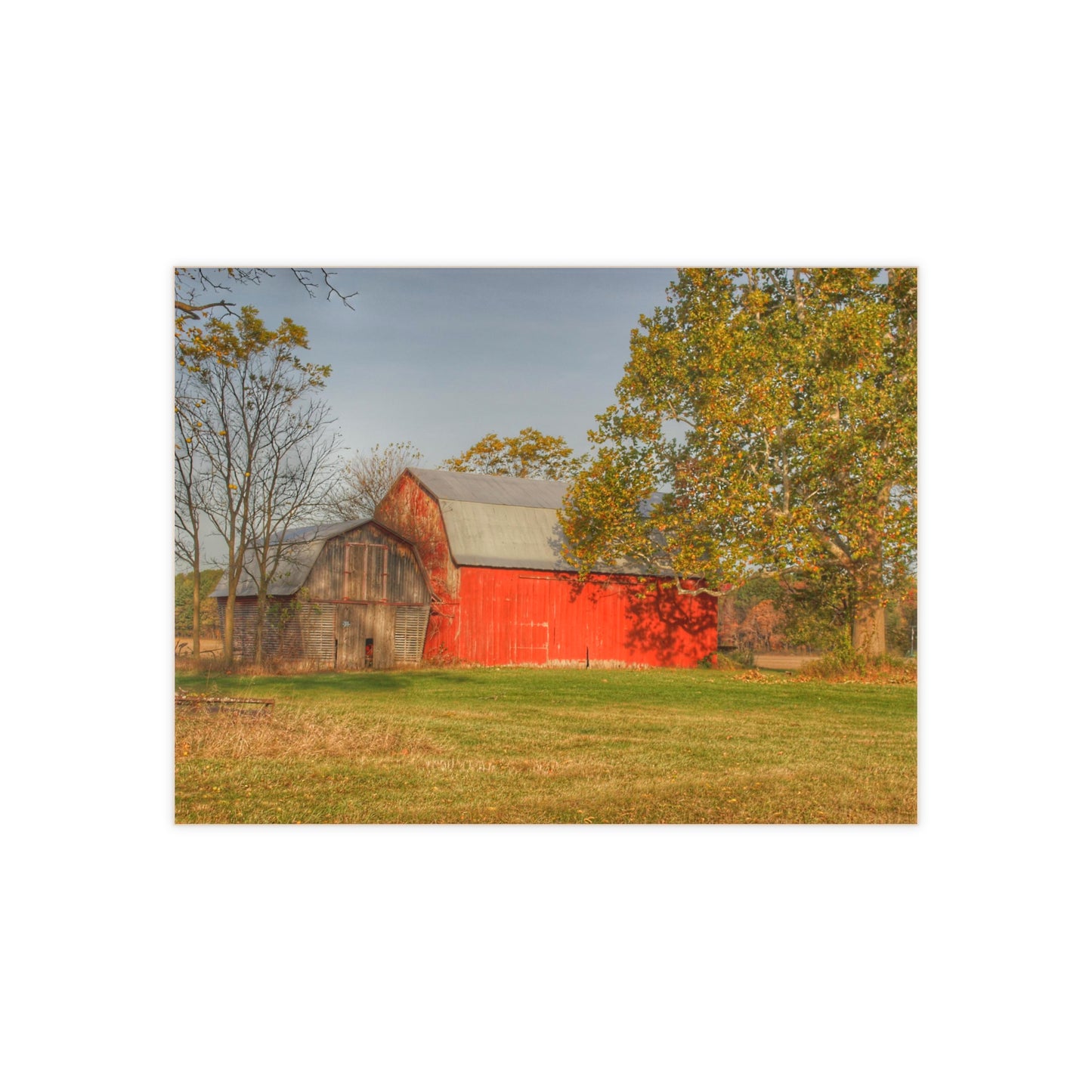 U R There Photography Barkley Road Red I Rustic Farmhouse Decorative Ceramic Tile
