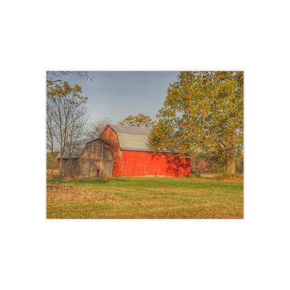 U R There Photography Barkley Road Red I Rustic Farmhouse Decorative Ceramic Tile