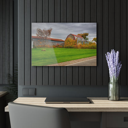 U R There Photography Galbraith Road Red Rustic Farmhouse Acrylic Wall Print