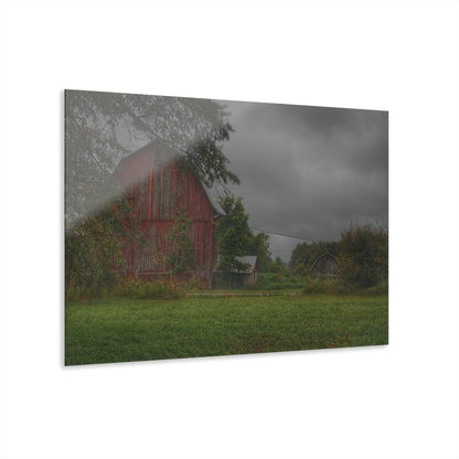 U R There Photography Columbiaville Red and Little Grey Rustic Farmhouse Acrylic Wall Print