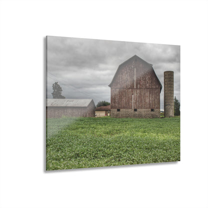 U R There Photography Van Geisen Road Grey Rustic Farmhouse Acrylic Wall Print