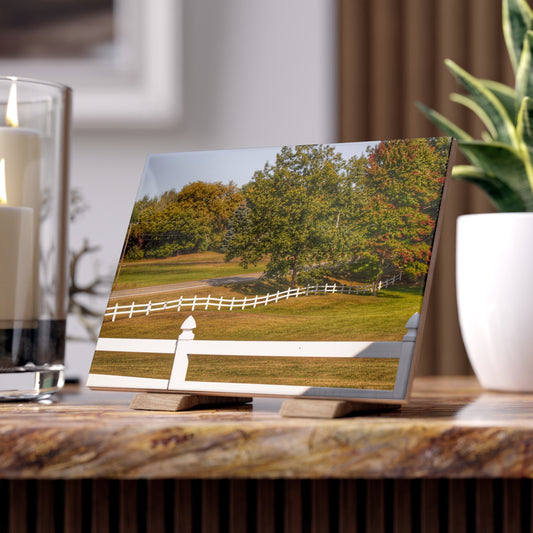 U R There Photography Beyond the White Fences Rustic Farmhouse Decorative Ceramic Tile