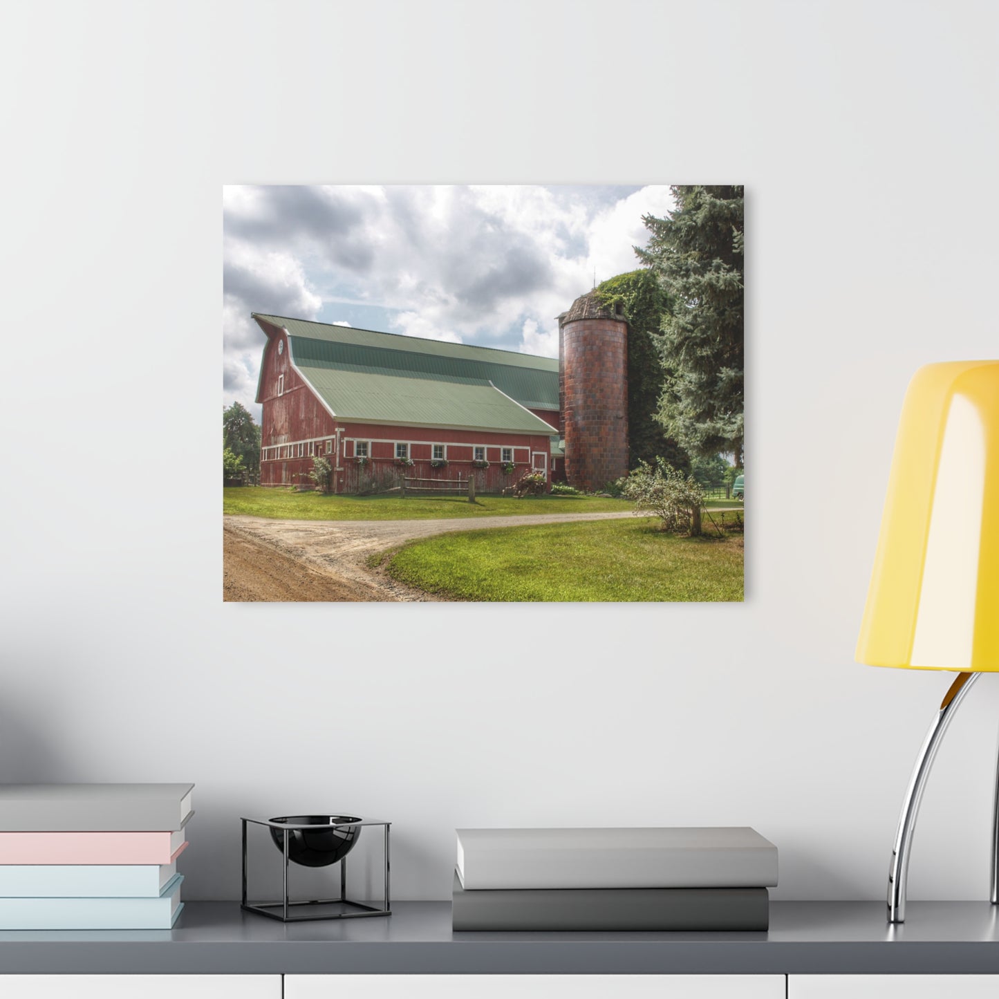 U R There Photography Metamora Country Red Rustic Farmhouse Acrylic Wall Print