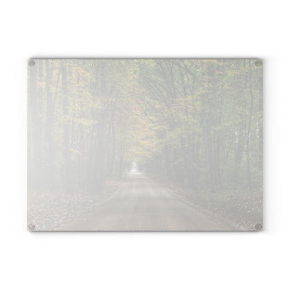 U R There Photography Country Roads in Dryden IV Rustic Farmhouse Tempered-Glass Cutting Board