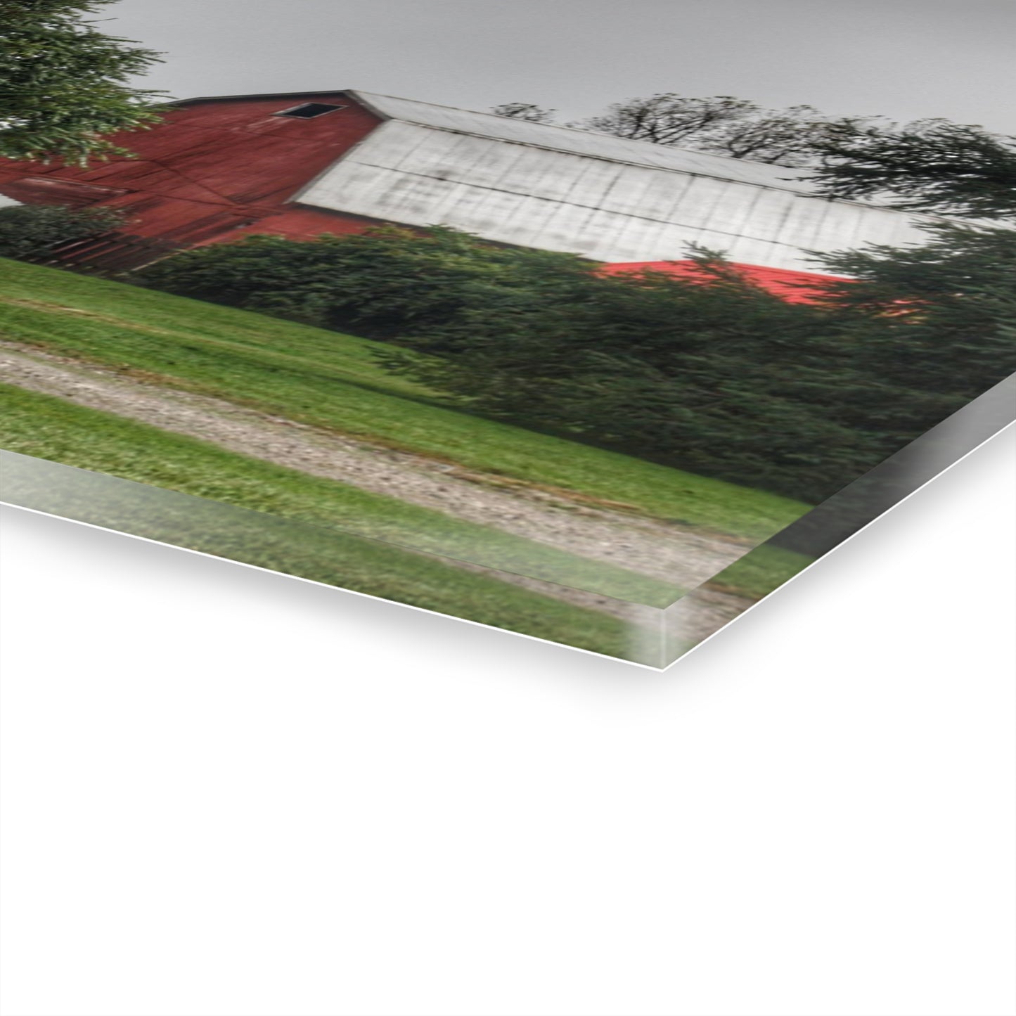 U R There Photography Bronson Lake Hidden Red II Rustic Farmhouse Acrylic Wall Print