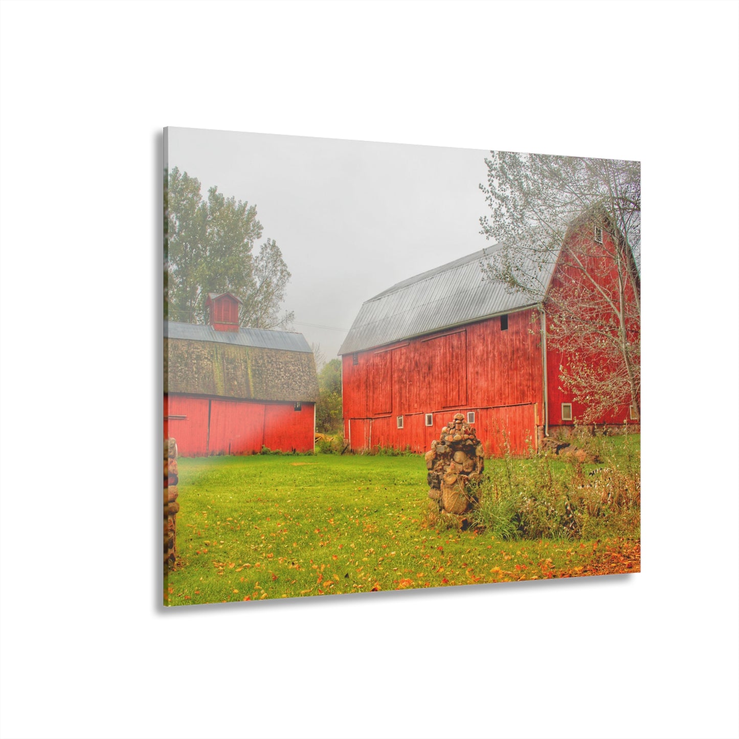 U R There Photography Cramton Road Reds I Rustic Farmhouse Acrylic Wall Print