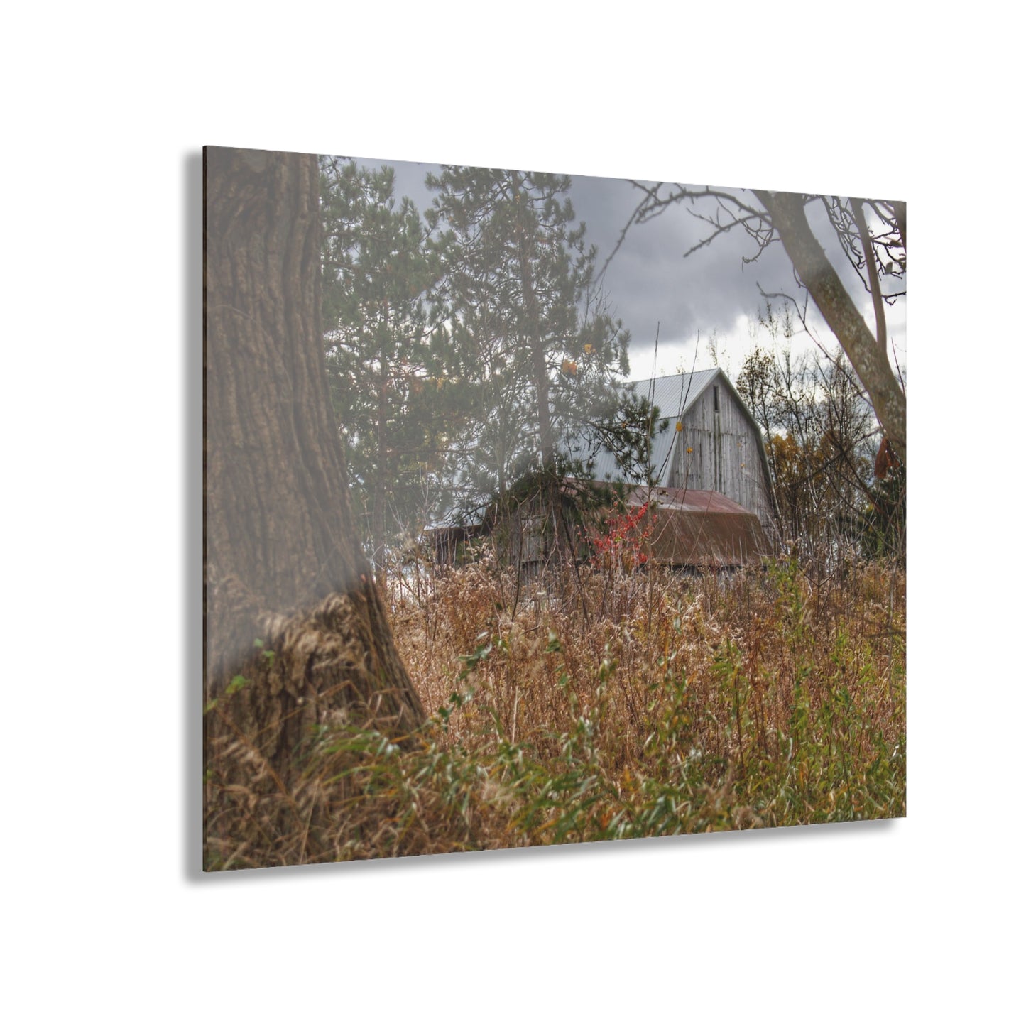 U R There Photography Booth Road Hidden Greys Rustic Farmhouse Acrylic Wall Print