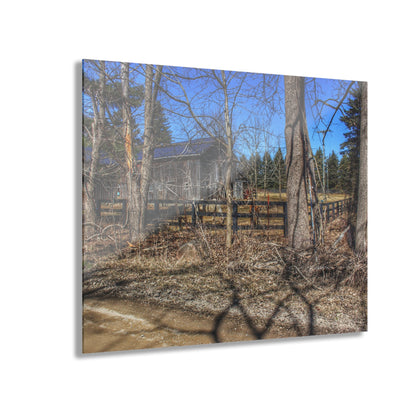U R There Photography Brewer Road Grey Rustic Farmhouse Acrylic Wall Print