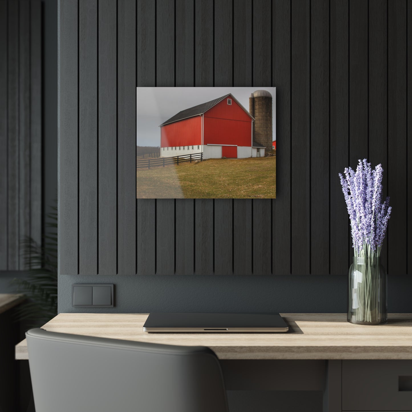 U R There Photography Brocker Road Red I Rustic Farmhouse Acrylic Wall Print