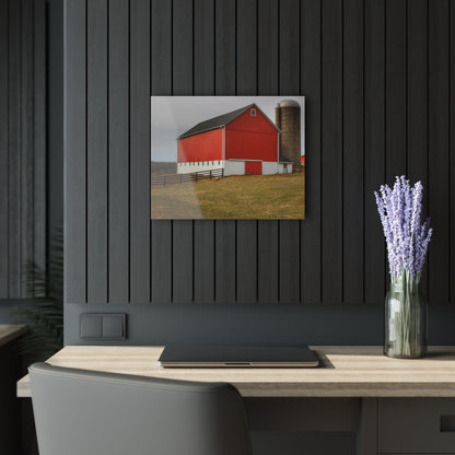 U R There Photography Brocker Road Red I Rustic Farmhouse Acrylic Wall Print