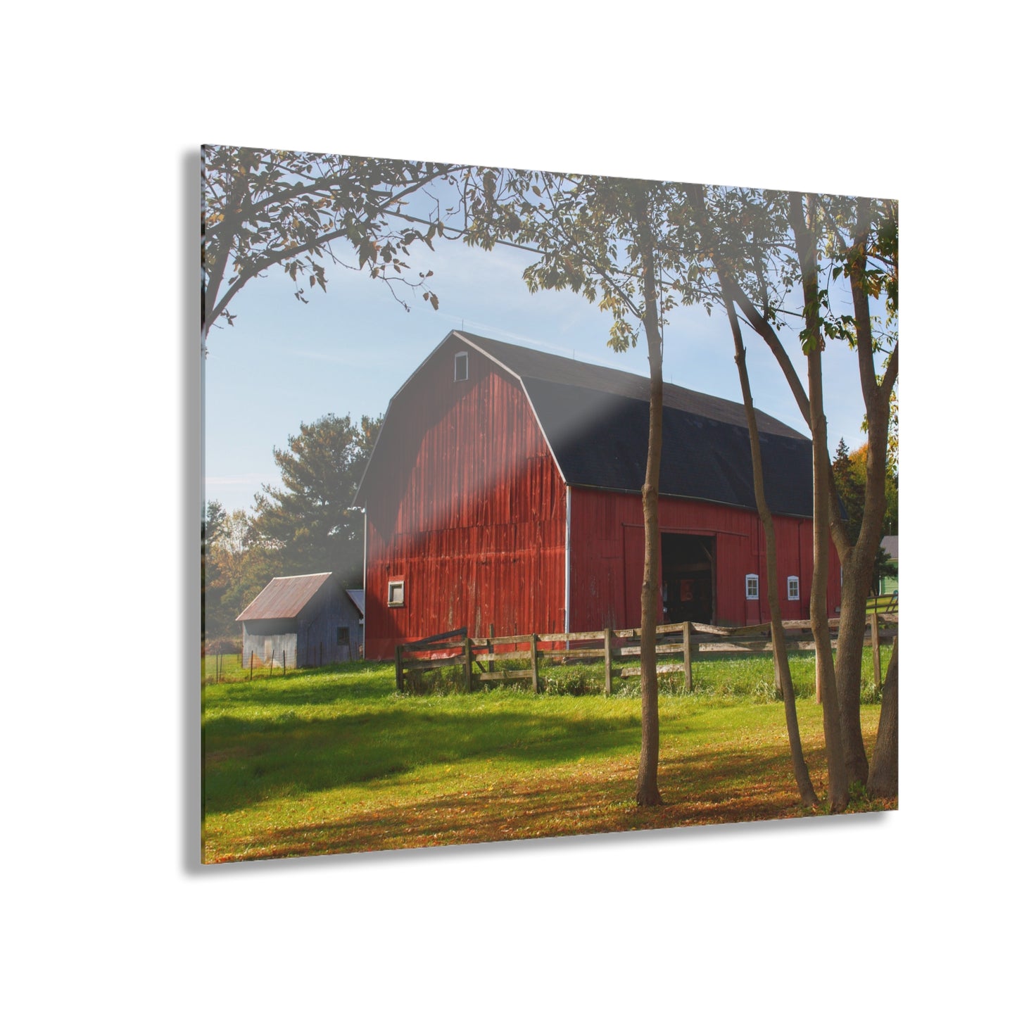 Barn Boutique Modern Farmhouse Acrylic Wall Print| Hough Road Red