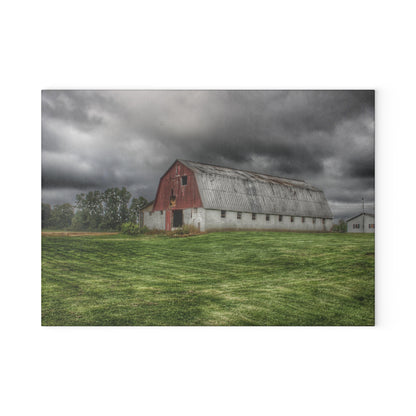 U R There Photography Peters Red Appaloosa I Rustic Farmhouse Tempered-Glass Cutting Board 8"x 11