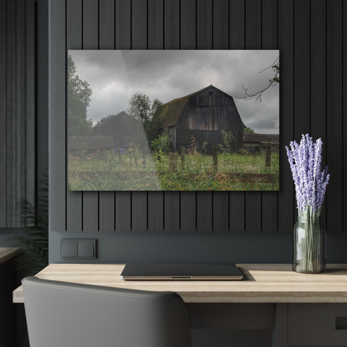 U R There Photography Greys of Summer Road Rustic Farmhouse Acrylic Wall Print