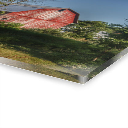 U R There Photography Columbiaville Red in Summer I Rustic Farmhouse Acrylic Wall Print