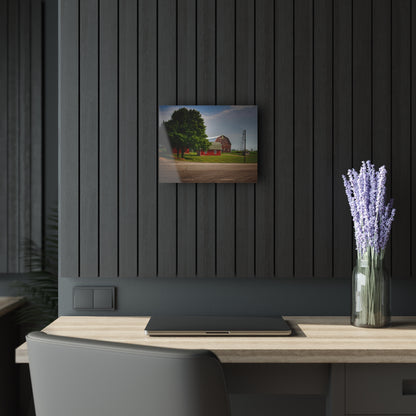 U R There Photography Bradford Road Reds Rustic Farmhouse Acrylic Wall Print