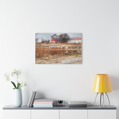 U R There Photography Mound Road Reds Rustic Farmhouse Acrylic Wall Print