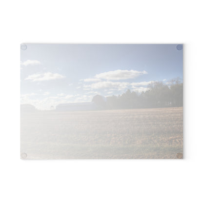 U R There Photography Isles Road Red Rustic Farmhouse Tempered-Glass Cutting Board