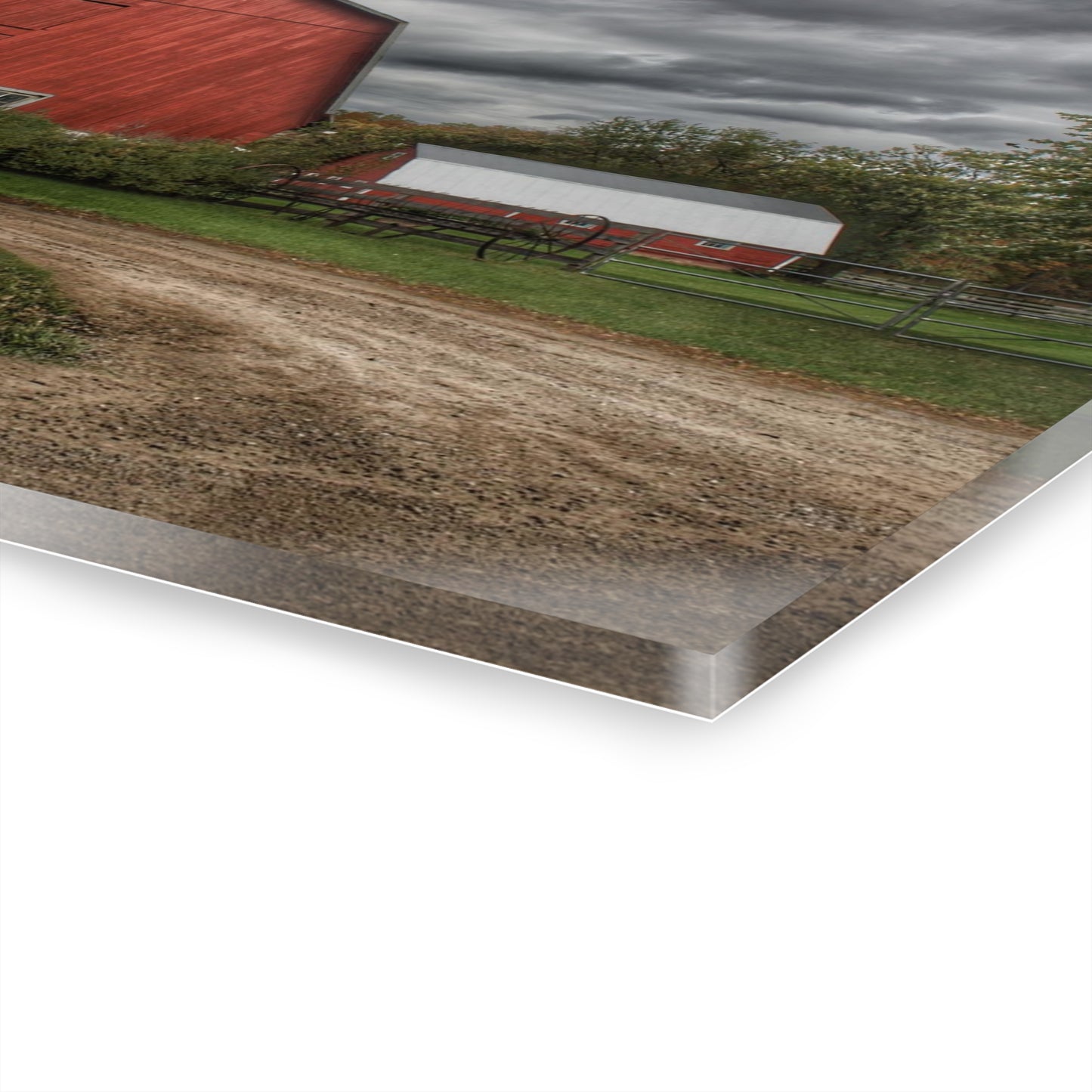 U R There Photography Horton Road Red and Silo Rustic Farmhouse Acrylic Wall Print