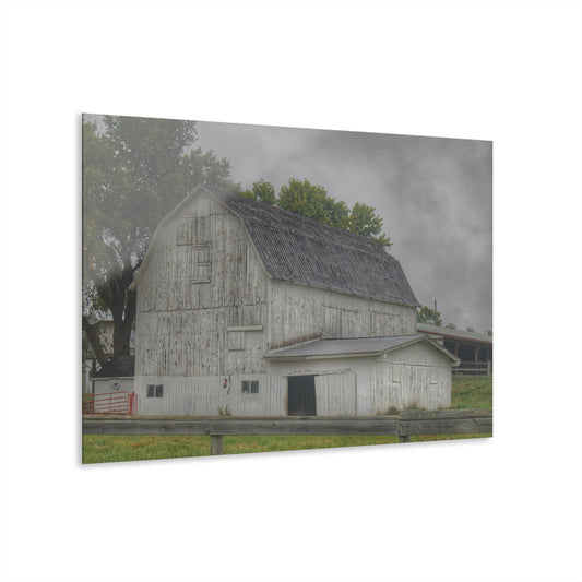 U R There Photography Columbiaville White Rustic Farmhouse Acrylic Wall Print